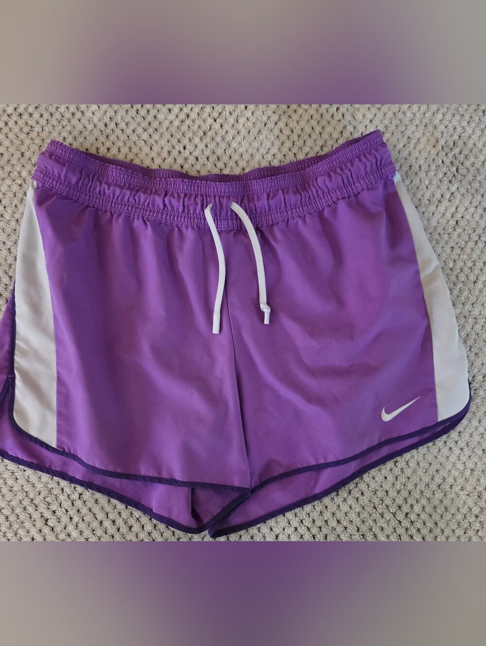 Nike Purple Athletic Shorts with White Trim